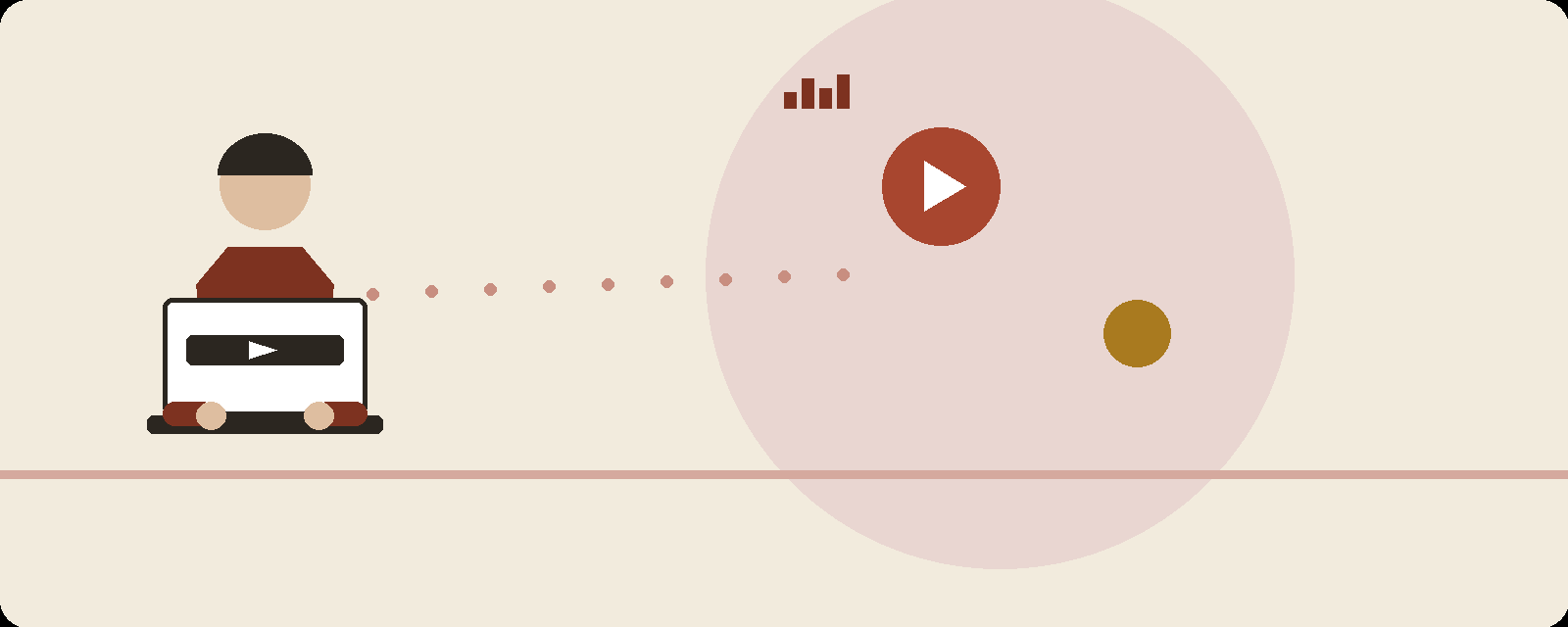 Illustration representing ad revenue from video content